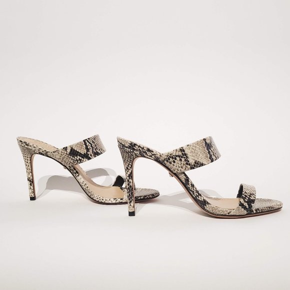SCHUTZ Leia Snakeskin-Embossed Leather Mule - Picture 2 of 4